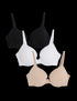 Marks & Spencer "3pk Cotton Wired Push-Up Bras A-E"